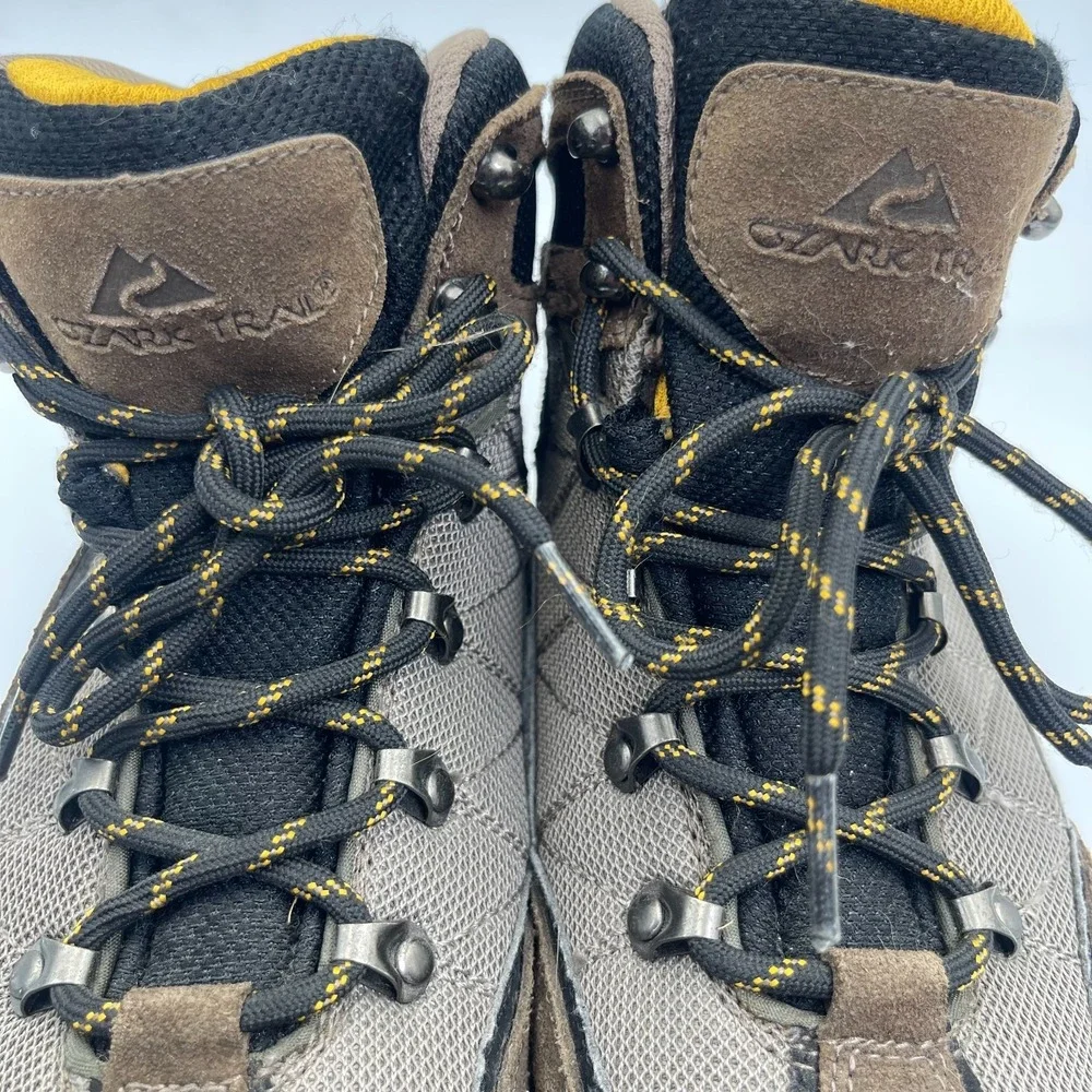 Ozark Trail Shoes Men's Size‎ US 9 Brown Black Gray Leather Lace-Up Hiking Boots